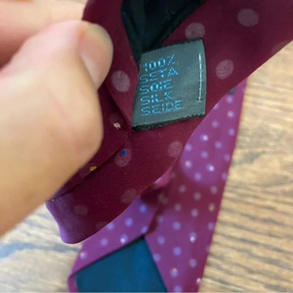 FENDI | 100% Silk Maroon Polka Dotted Tie One Size
